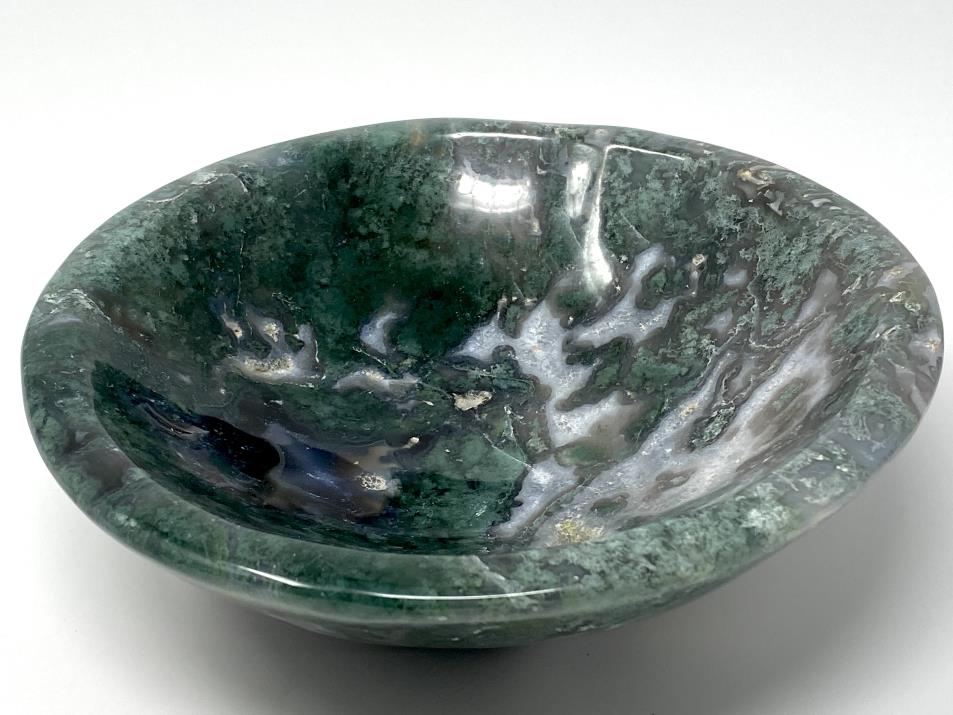 Moss Agate Crystal Bowl Large 18cm