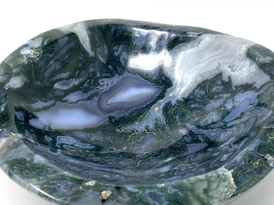 Moss Agate Crystal Bowl Large 20.5cm