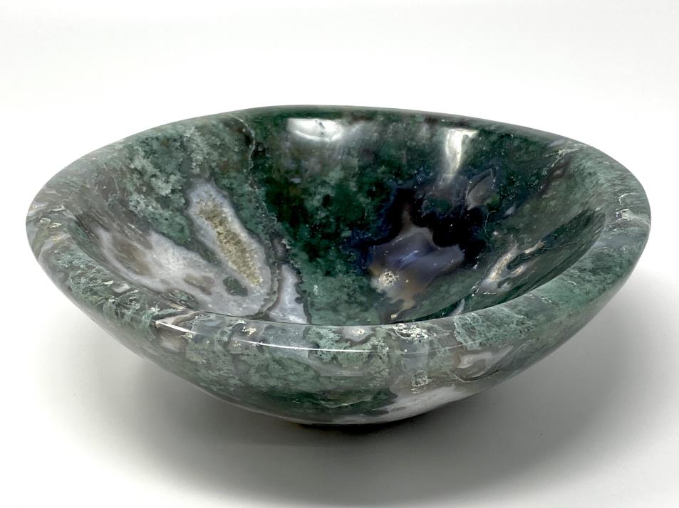 Moss Agate Crystal Bowl Large 18cm