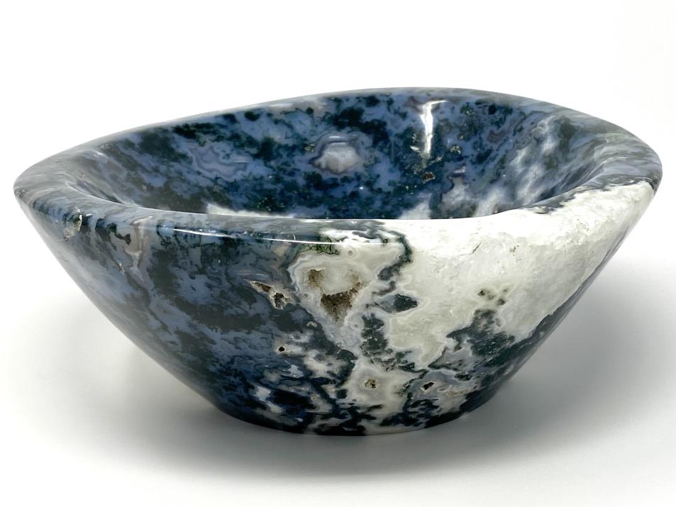 Moss Agate Crystal Bowl Large 20.5cm