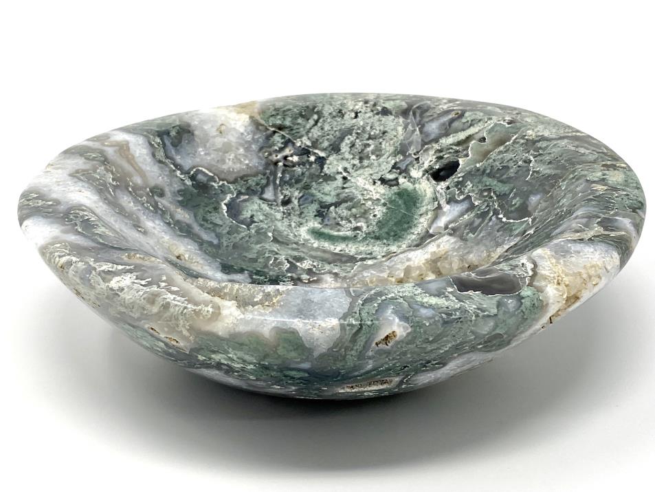 Moss Agate Crystal Bowl Large 20.5cm