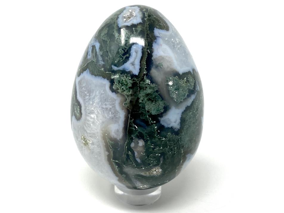 Druzy Moss Agate Crystal Egg 5.9cm