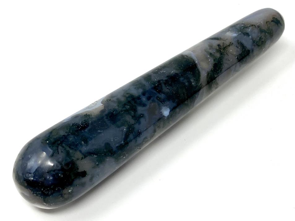 Moss Agate Crystal Massage Wand 11cm