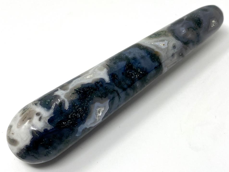 Moss Agate Crystal Massage Wand 11cm