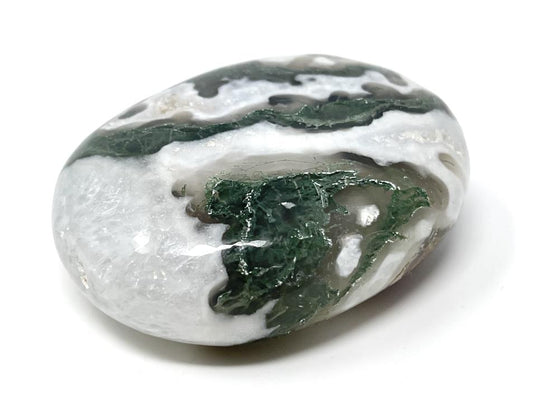 Moss Agate Crystal Pebble 6cm