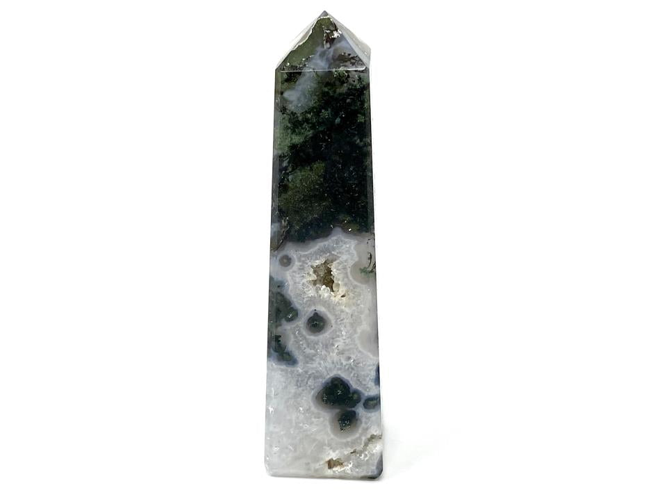 Moss Agate Crystal Tower 9.5cm