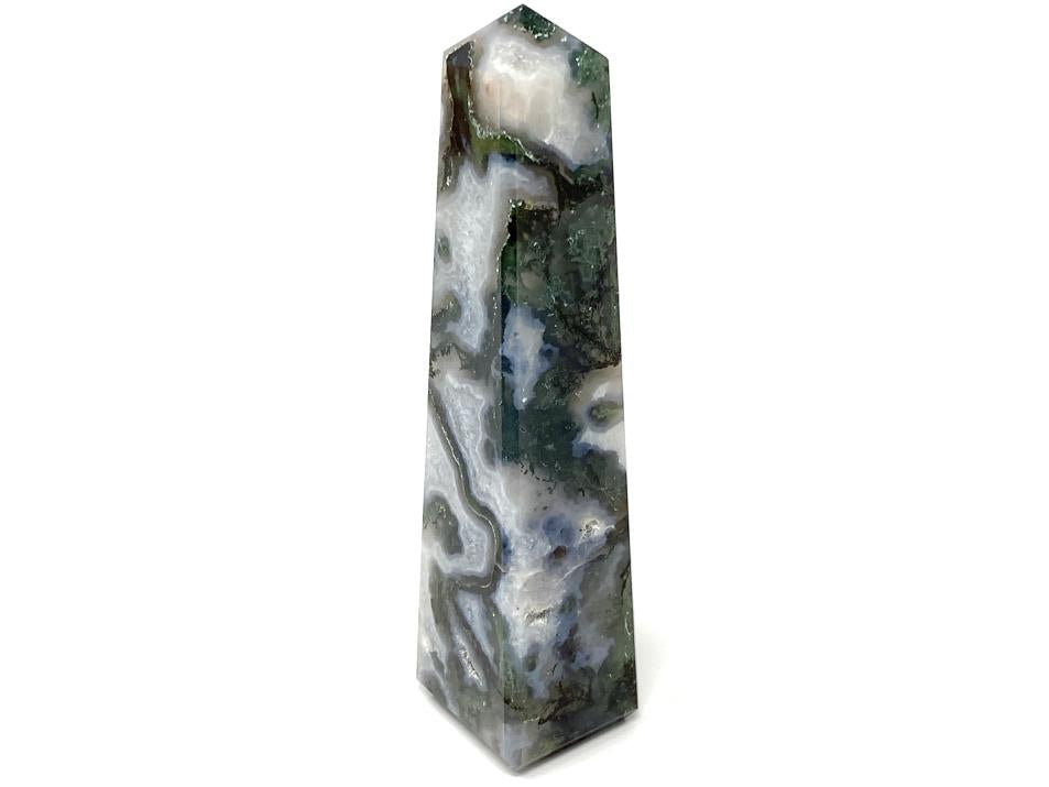 Moss Agate Crystal Tower 10.1cm