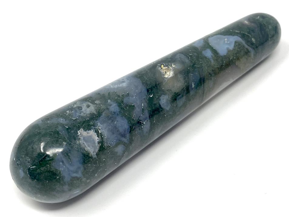 Moss Agate Crystal Massage Wand 12.5cm