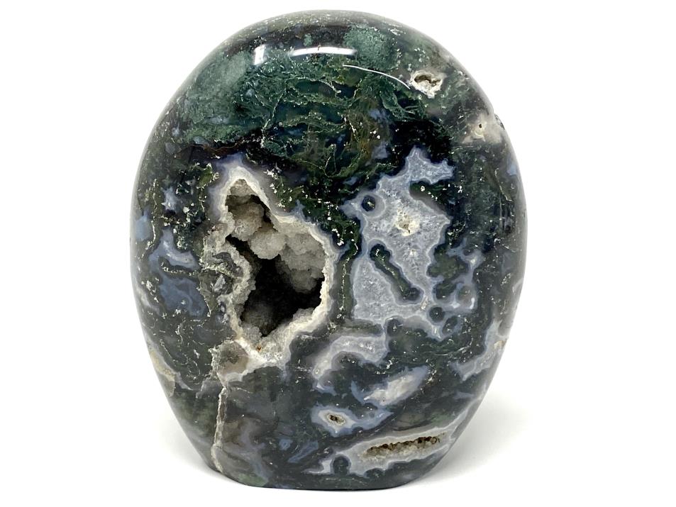 Druzy Moss Agate Crystal Freeform Large 13.3cm