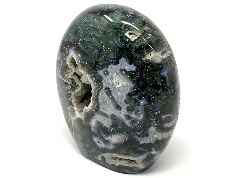 Druzy Moss Agate Crystal Freeform Large 13.3cm