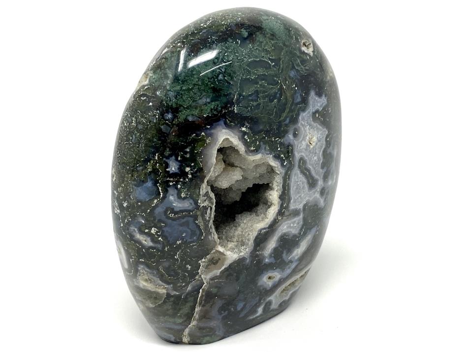 Druzy Moss Agate Crystal Freeform Large 13.3cm