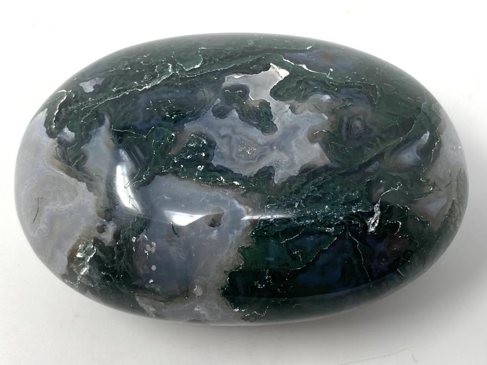 Moss Agate Crystal Pebble 6.9cm