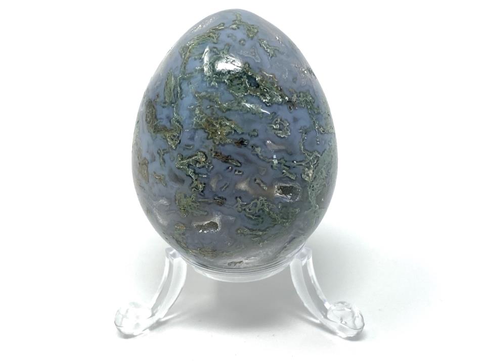 Druzy Moss Agate Crystal Egg 5.5cm