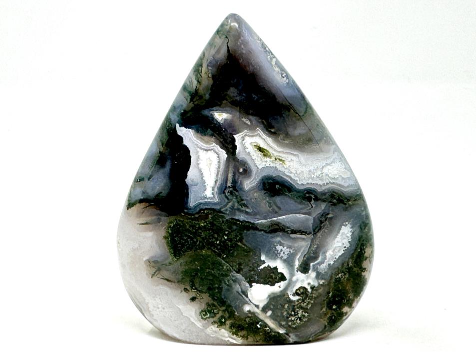 Druzy Moss Agate Crystal Freeform 9.6cm