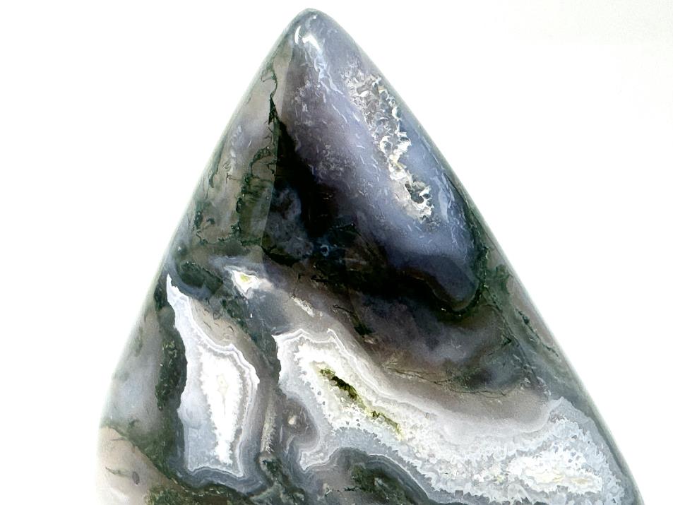 Druzy Moss Agate Crystal Freeform 9.6cm