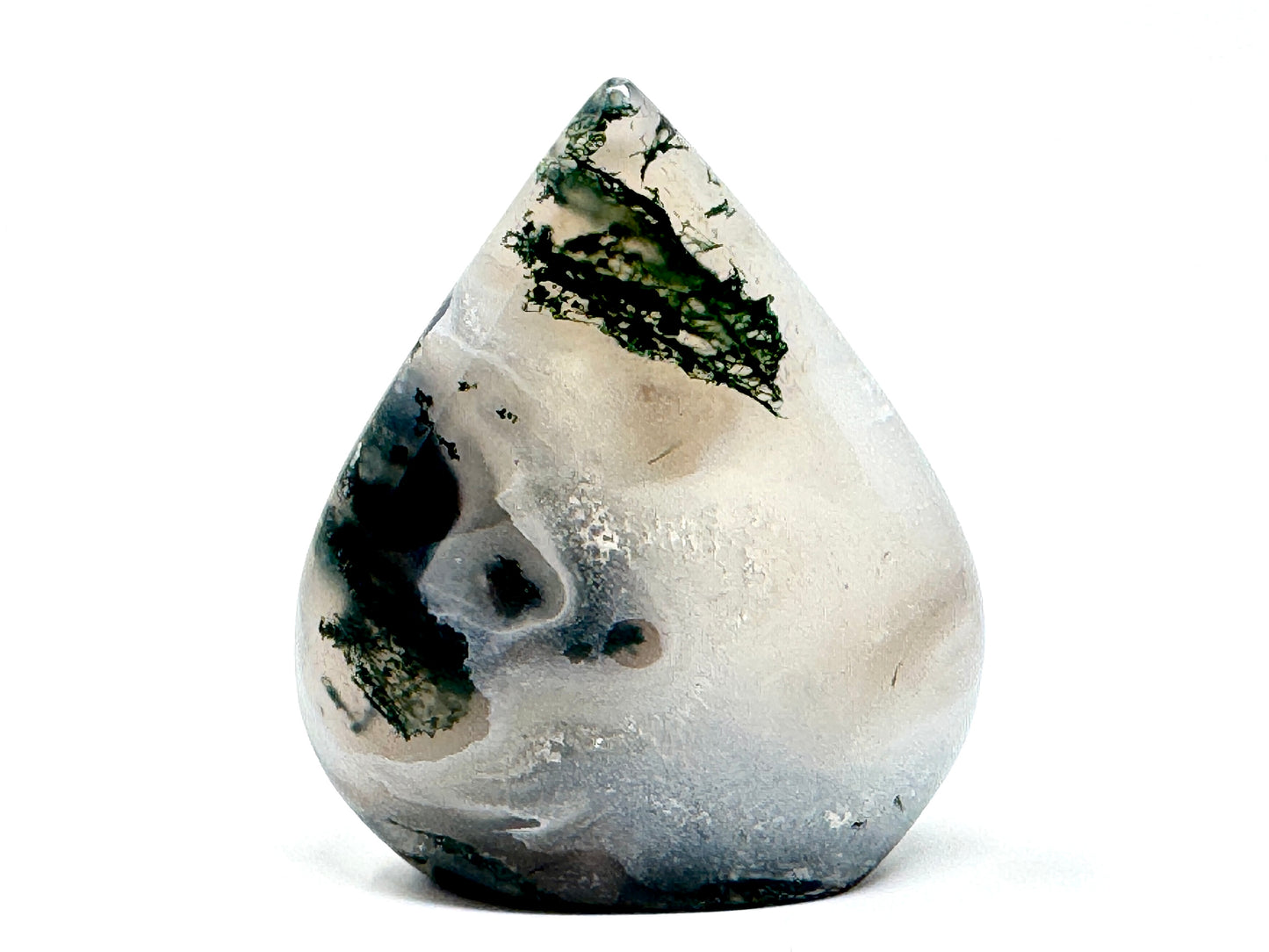 Druzy Moss Agate Crystal Freeform 7.3cm