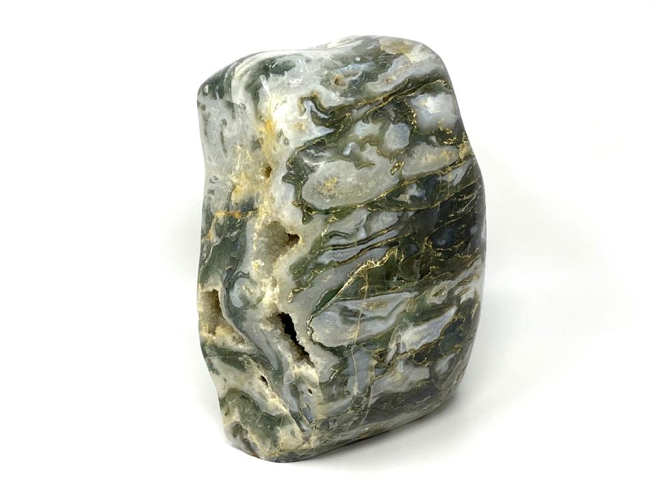 Druzy Moss Agate Crystal Freeform Very Large 24cm