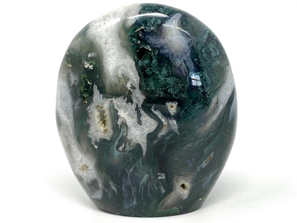 Druzy Moss Agate Crystal Freeform 10.3cm