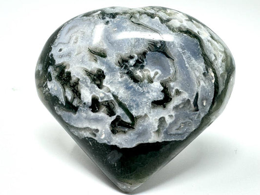 Moss Agate Crystal Heart 5.4cm