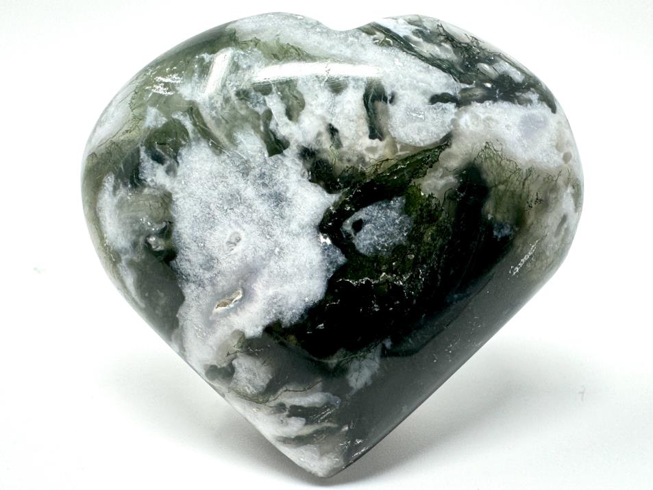 Moss Agate Crystal Heart 5.4cm