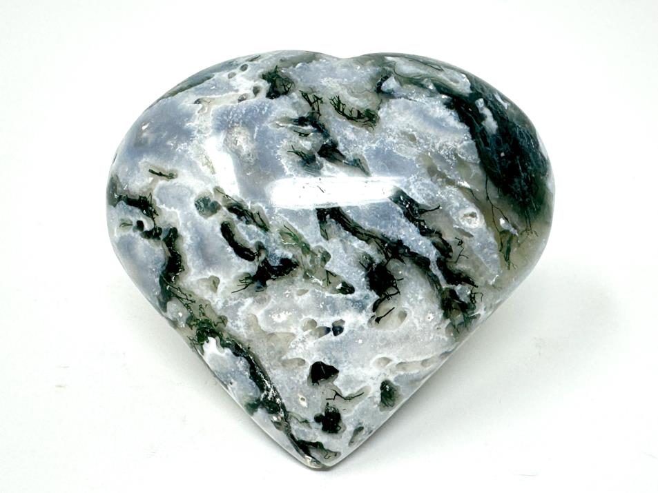 Moss Agate Crystal Heart 5.4cm