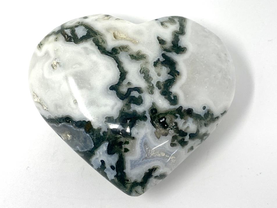 Moss Agate Crystal Heart 6.9cm