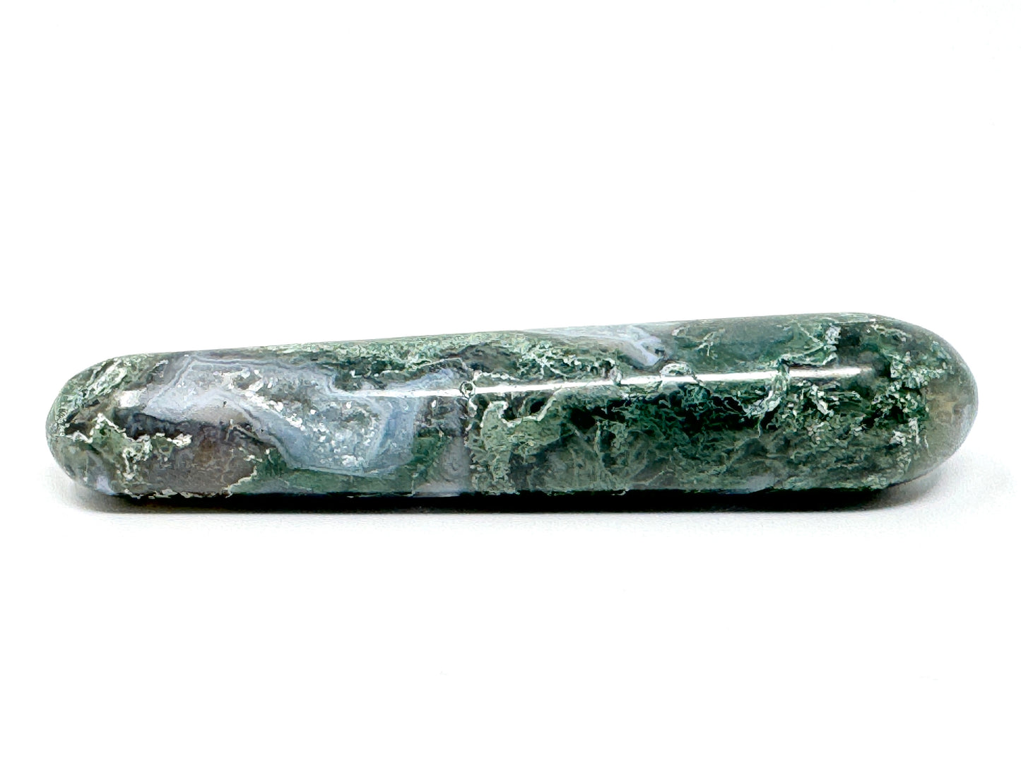 Druzy Moss Agate Crystal Massage Wand 12.5cm