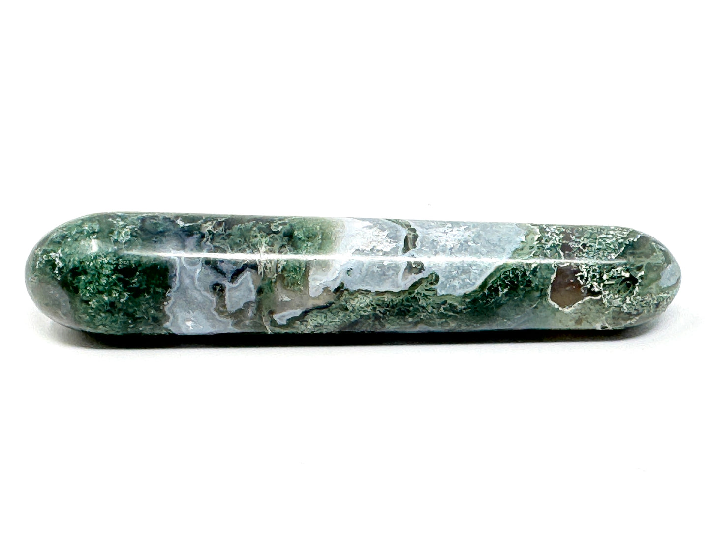 Druzy Moss Agate Crystal Massage Wand 12.5cm