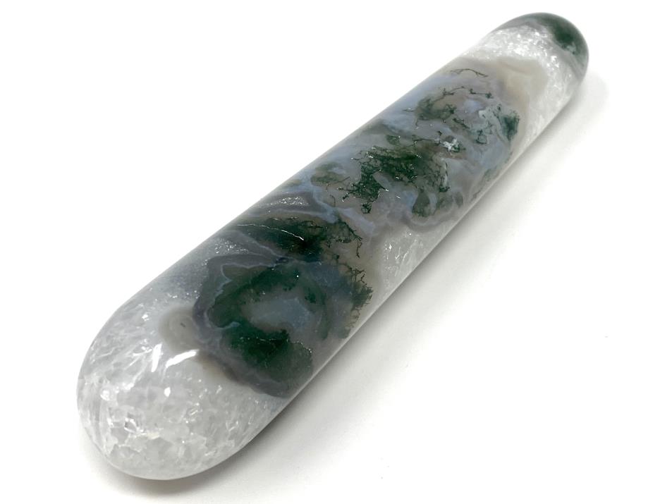 Moss Agate Crystal Massage Wand 11.7cm