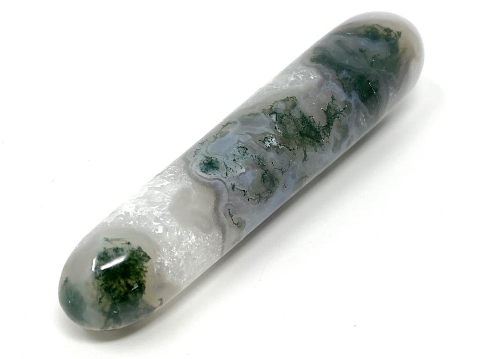 Moss Agate Crystal Massage Wand 11.7cm