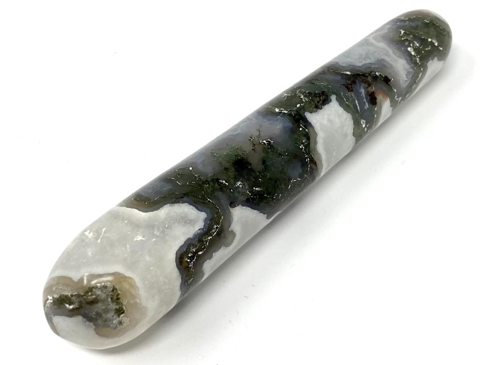 Moss Agate Crystal Massage Wand 11cm