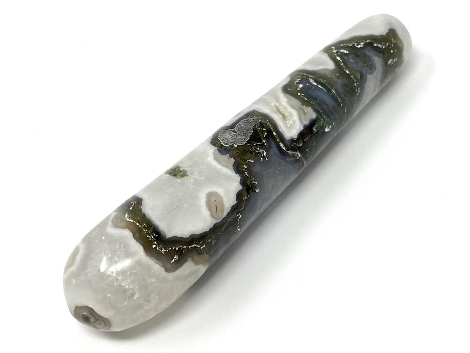 Moss Agate Crystal Massage Wand 11cm