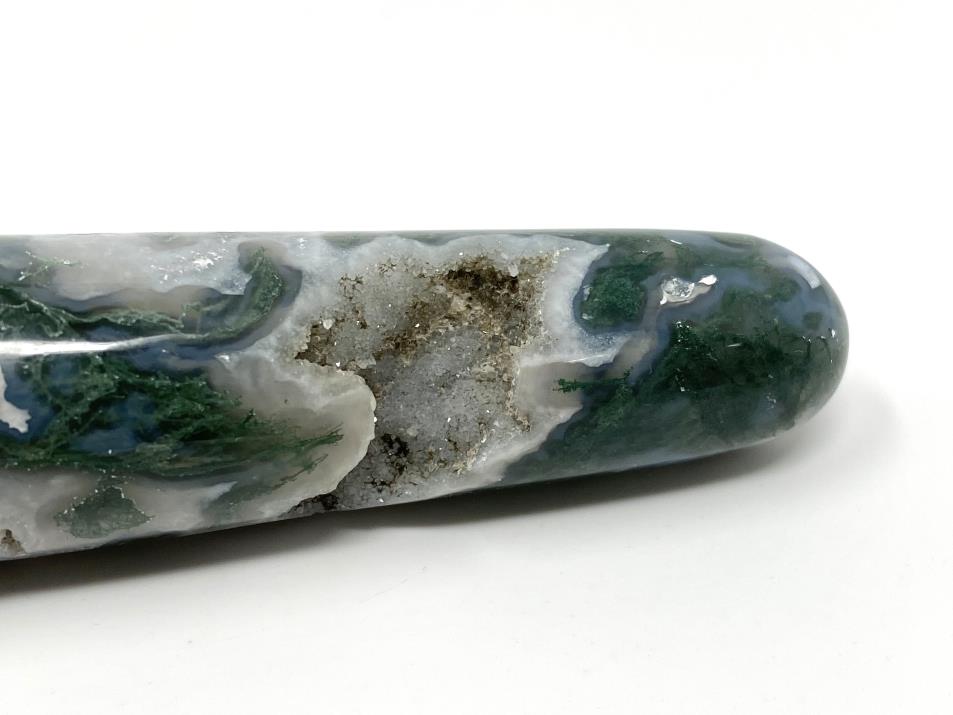 Druzy Moss Agate Crystal Massage Wand 11.8cm