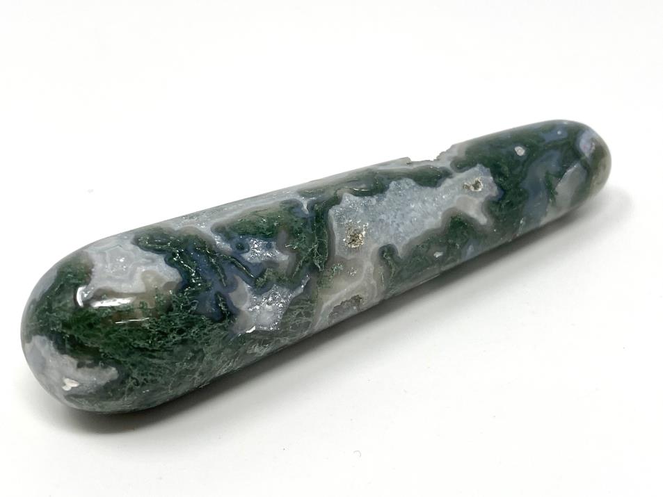 Druzy Moss Agate Crystal Massage Wand 11.8cm