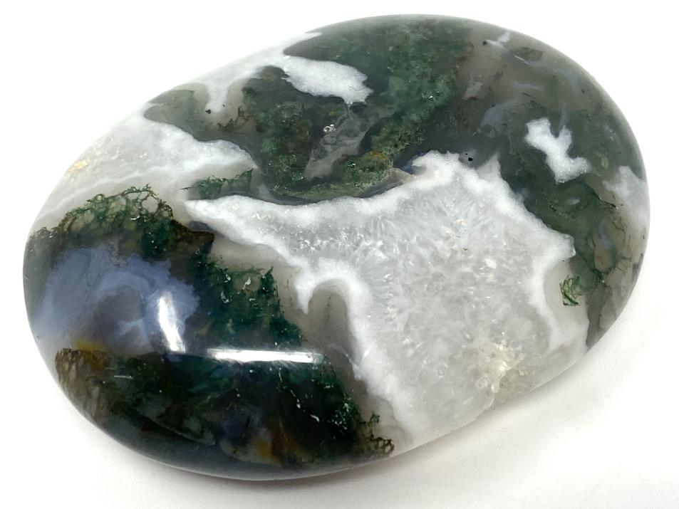 Moss Agate Crystal Pebble 6.1cm