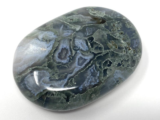 Moss Agate Crystal Pebble 6.4cm