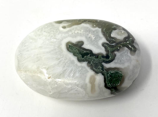 Moss Agate Crystal Pebble 6.7cm