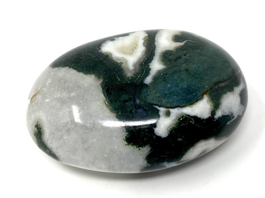 Moss Agate Crystal Pebble 6.5cm