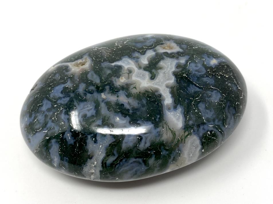 Druzy Moss Agate Crystal Pebble 6.7cm