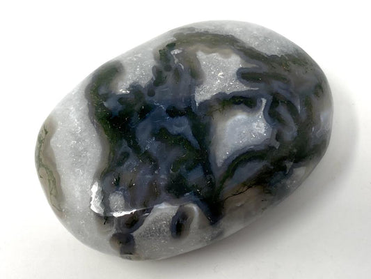 Moss Agate Crystal Pebble 6.4cm