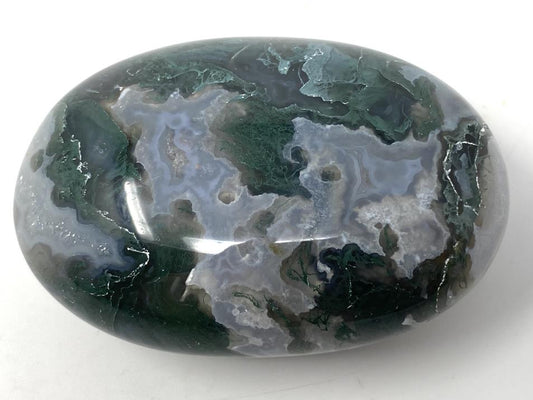 Moss Agate Crystal Pebble 6.9cm