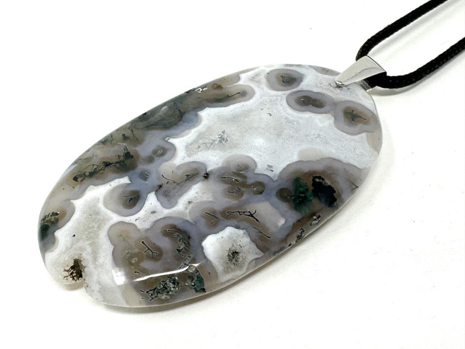 Moss Agate Pendant Oval 5.9cm