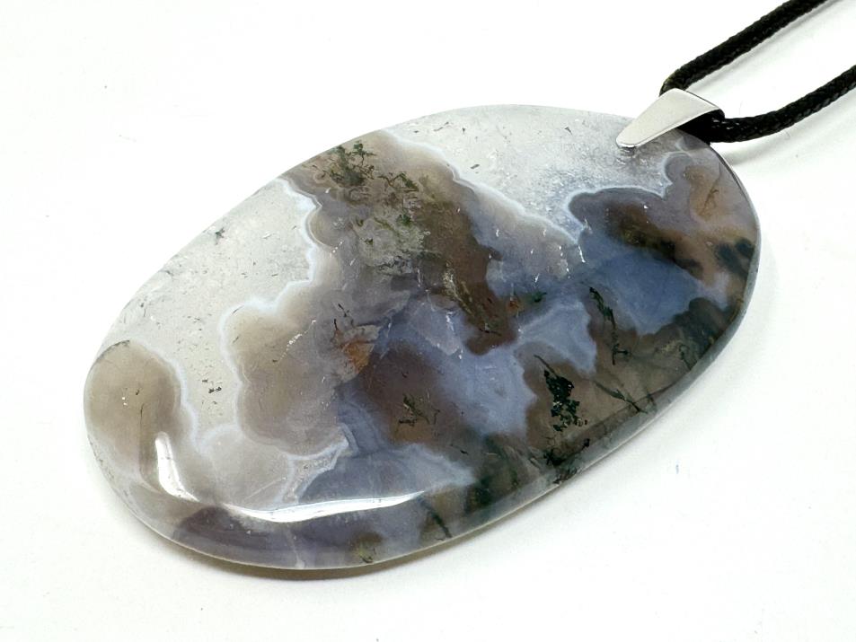 Moss Agate Pendant Oval 6cm