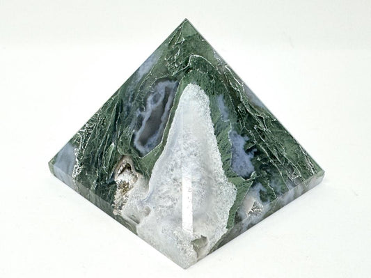 Moss Agate Crystal Pyramid 5.9cm