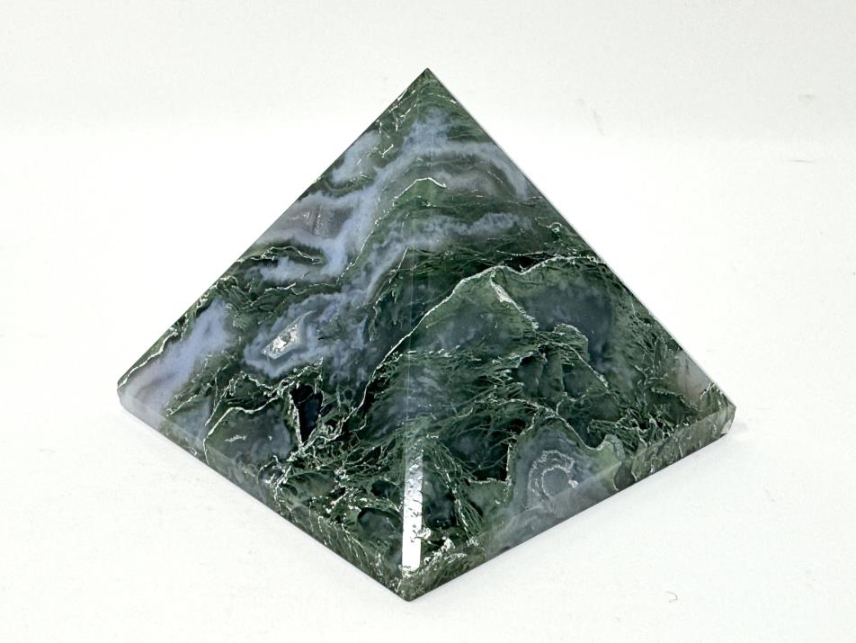 Moss Agate Crystal Pyramid 5.9cm