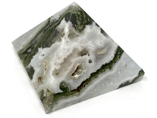 Moss Agate Crystal Pyramid 4.9cm