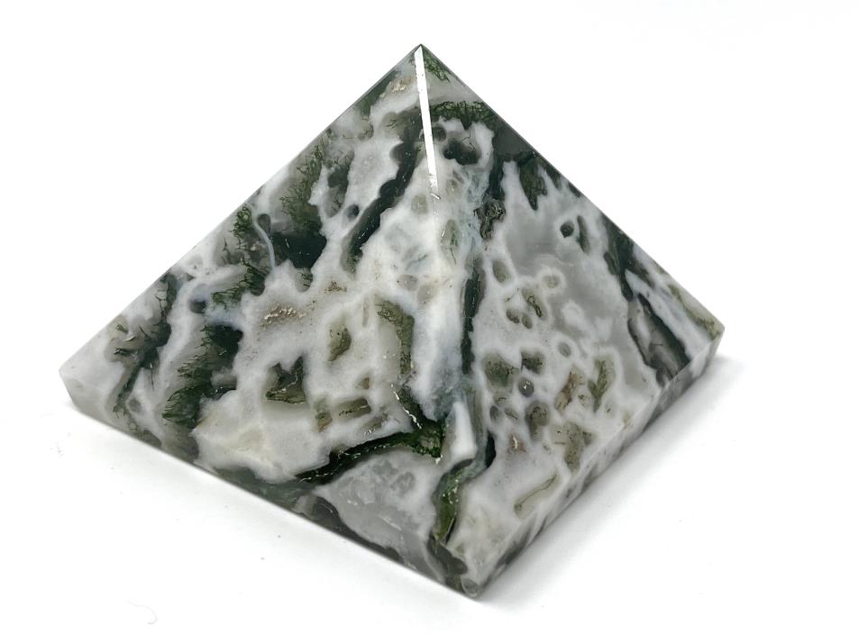 Moss Agate Crystal Pyramid 5cm