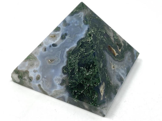 Moss Agate Crystal Pyramid 5.5cm