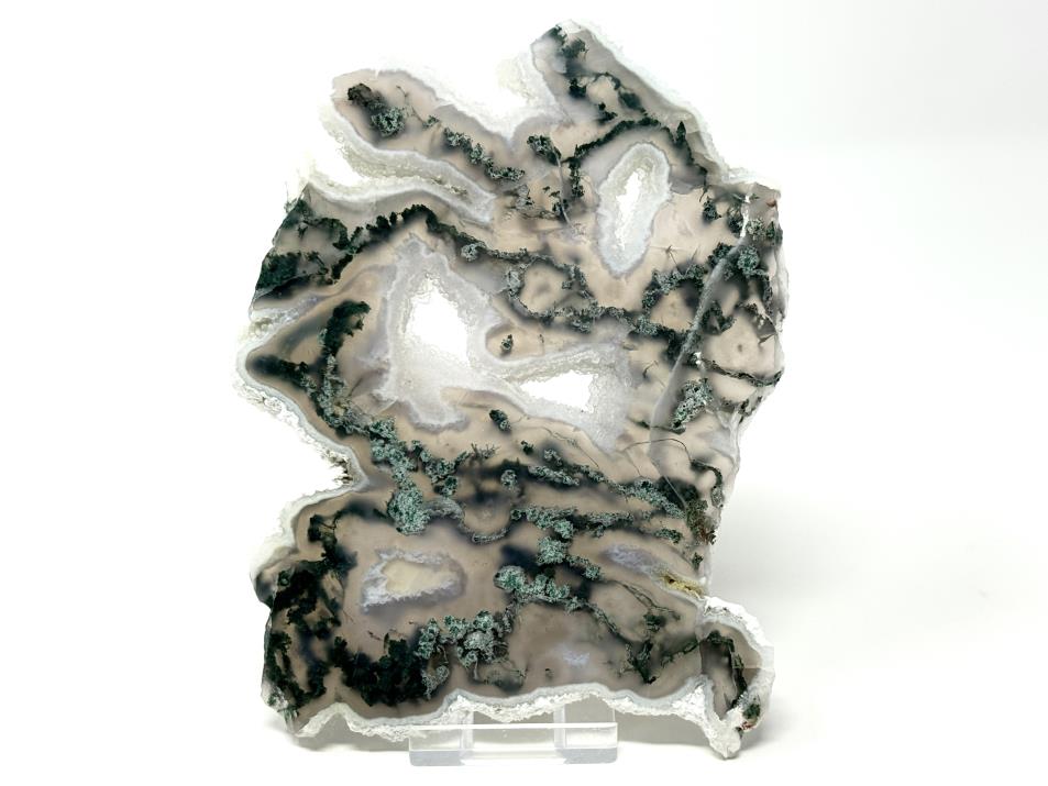 Druzy Moss Agate Crystal Slice 15cm