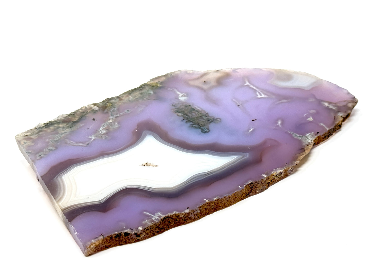 Purple Moss Agate Crystal Slice 16.5cm